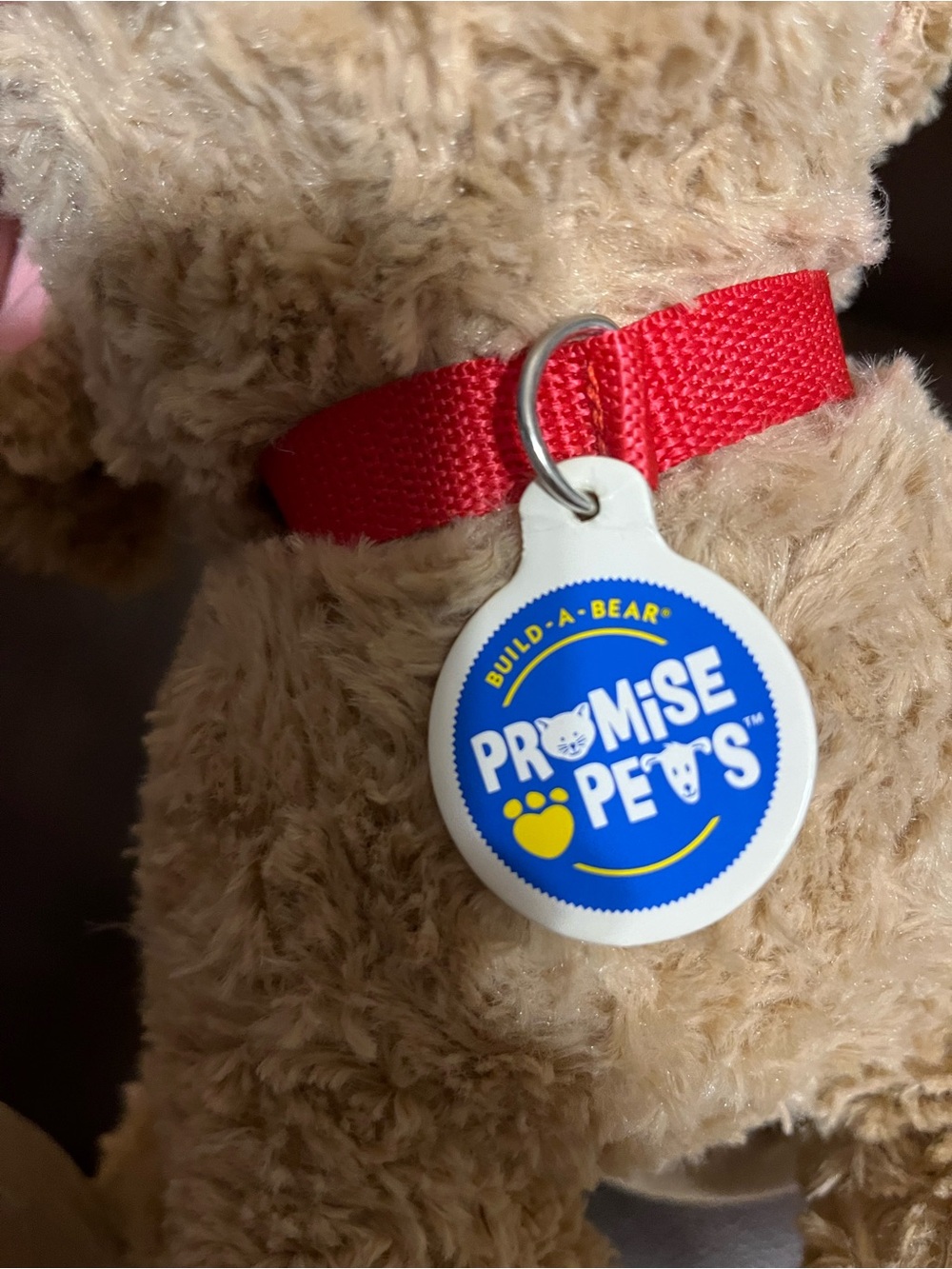 Build-A-Bear Promise Pets Gold Dog with an extra collar!